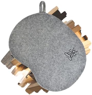 Premium Wool Sauna Seat Cushion Pad – Handmade Gray Felt Heat Protector Insulated Mat for Bench, Chair, or Floor in Finnish, Russian, Infrared, Steam & Dry Saunas – Home Spa & Banya Accessory