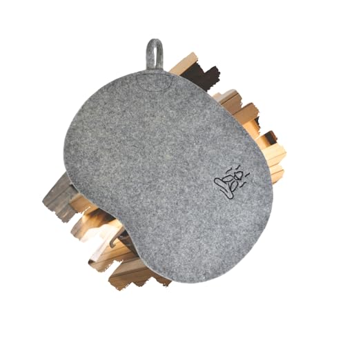 Premium Wool Sauna Seat Cushion Pad – Handmade Gray Felt Heat Protector Insulated Mat for Bench, Chair, or Floor in Finnish, Russian, Infrared, Steam & Dry Saunas – Home Spa & Banya Accessory