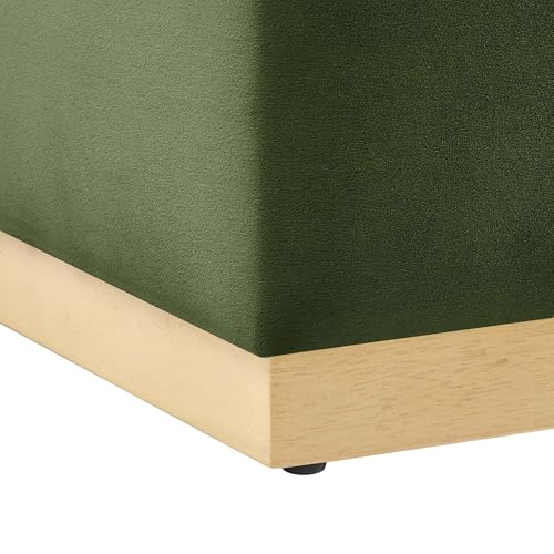 Modway 17" Square Performance Velvet Upholstered Upholstered Ottoman by Modway - Used condition - Image 9