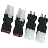 2 Pair ShareGoo Adapter Compatible with Big Tamiya Style to Deans T Style Plug Female Male Adapter for RC FPV Drone Car Truck Lipo NiMH Battery Charger ESC