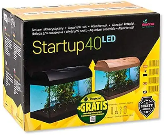 Diversa Aquarium Startup Set LED - Komplettes Akvarium Startsæt mit Expert Beleuchtung