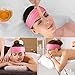 Chuangdi 100 Pieces Disposable Spa Headbands Soft Non-woven Facial Hair Band Elastic Facial Head Wraps Cloth Stretch Skin Care Makeup Sauna Washing Face Supplies for Women(Pink)