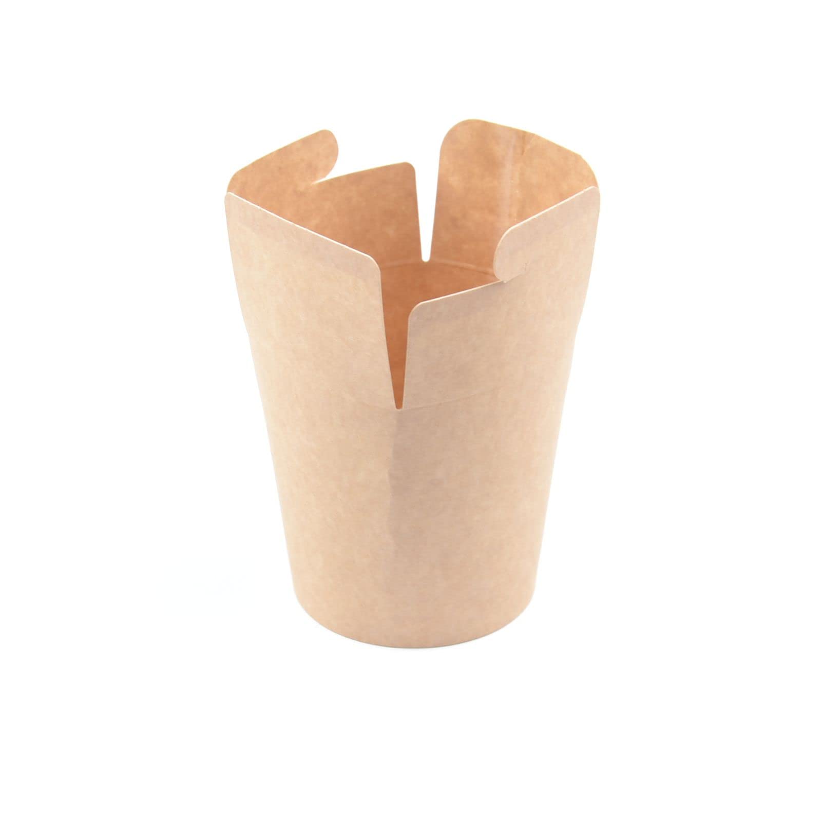 500 Stück Dönerboxen, kraft, 500 ml (16 OZ) braun unbedruckt Foodbox Nudelbox Kebab Faltbox Pappbox Chinabox Asiabox Snackbox Foodcontainer Pappbox Pastaboxen