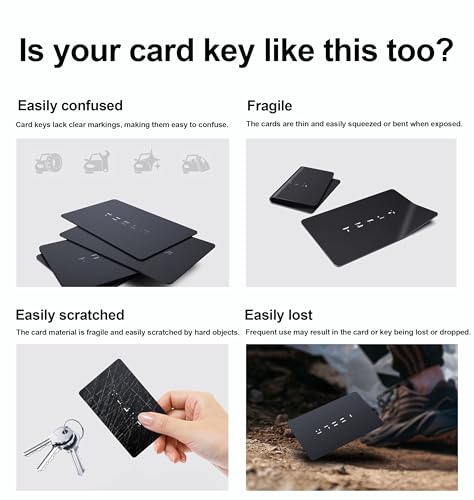 Image of for Tesla Key Card Holder Bling Key Chain Card Key Holder for Model S /X /3 /Y Cybertruck Keychain