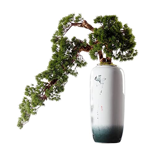 GUHPZA Artificial Bonsai Tree Artificial Bonsai Tree Indoor Large Fake Plants Decor With Ceramic Pots For Home Table Office Desk Bedroom Living Room Farmhouse Decorations, Tall 30.3" Simu