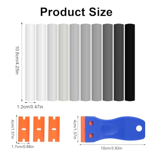 10 Stück Laminat Reparaturset Hartwachs Reparaturset Parkett Reparaturset Vinyl Reparaturset für Laminat Parkett Vinylboden Holz Reparaturset für Auffüllen Reparieren von Kratzern und Löchern