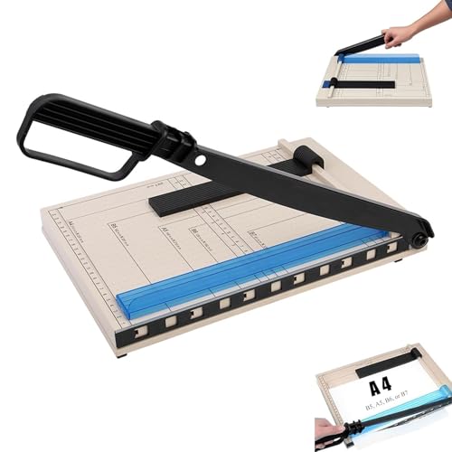 Coupe-Papier Précis - 12 Longueurs de Coupe, Capacité de 12 Feuille, Pour Papier et Carton, Vinyle