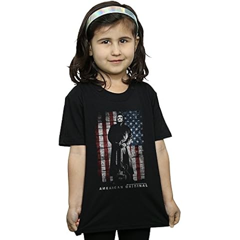 Johnny Cash Girls T-Shirt Black 9-11 Years Cover