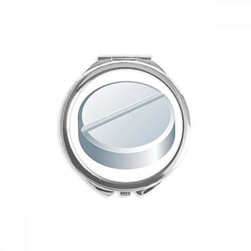 Miroir rond de poche motif pilule blanche pour maquillage nomade multicolore