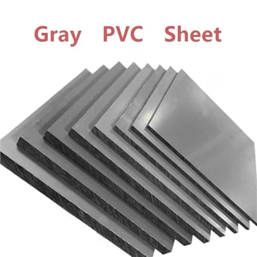 Lámina de PVC plástico gris 8mm, hoja plana rectangular de 100x200 para comunicación 2