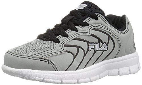 Fila Girls Star Runner Skate Shoe, Highrise/Black/White, 1.5 Little Kid
