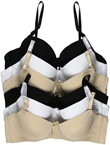 ToBeInStyle Girl's Junior Pack of 6 Wired A-Cup Bras with Convertible Straps image 4