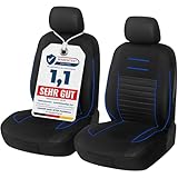 Upgrade4cars Autositzbezüge Set für die Vordersitze Version 2026 | Auto-Schonbezüge Universal in Blau für Fahrersitz & Beifahrer | Autozubehör Innenraum Deko