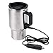 Thermos Électrique 450ml, Tasse de Chauffage de Voyage Tasse Chauffante en Acier Inoxydable pour Voiture Électrique 12V de Café avec Couvercle Anti-Déversement pour Chauffer l'Eau