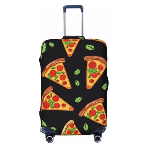 Tasty Pizza Print Luggage Suitcase Covers Elastic Washable Luggage Protector Luggage Covers For Suitcase