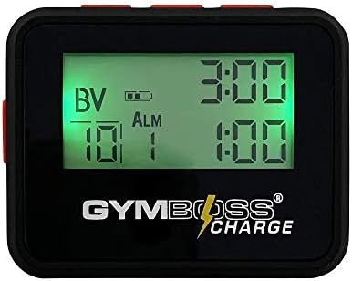 Gymboss Charge Interval Timer and Stopwatch - Black/Red Softcoat