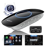 ATOTOMOVE ワイヤレスCarPlay Ai Box AIボックス OBD2スキャナー搭載、車載ビデオストリーミング ワイヤレスプラグ＆プレイ CarPlayアダプター iPhone & Android Auto対応 ChatGPT搭載、YouTube・Netflix対応 最大256GB、HDMI