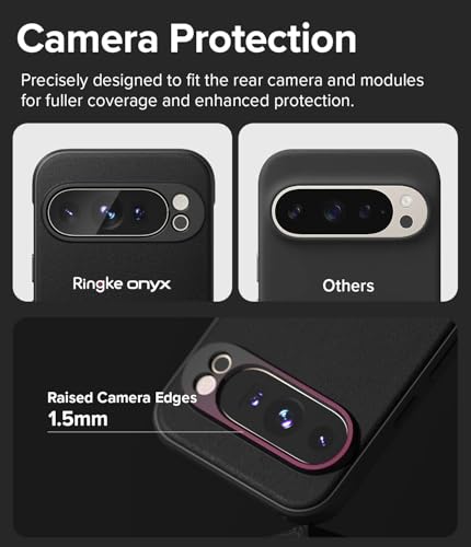 Image of Ringke Onyx for Google Pixel 9 Pro Case [Feels Good in The Hand] Oil & Dirt Resistant, Enhanced Camera Lens Protection, Comfortable Grip, Non-Slip, Lightweight Cover - Black