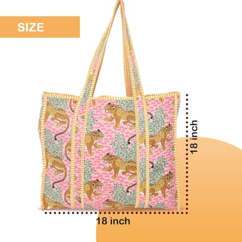 Image of Women's 100% Cotton Lightweight Shoulder Tote Bag with Interior Poeckt Casual Handbag for Women