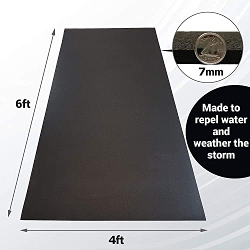 Rubber King All-Purpose Fitness Mats - A Premium Durable Low Odor Exercise Mat With Multipurpose Functionality Indoor/Outdoor (4' X 6', 7Mm), Black #TOP1