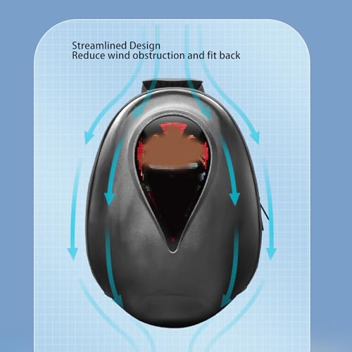 Sac à dos moto coque rigide programmable LED étanche Naroote