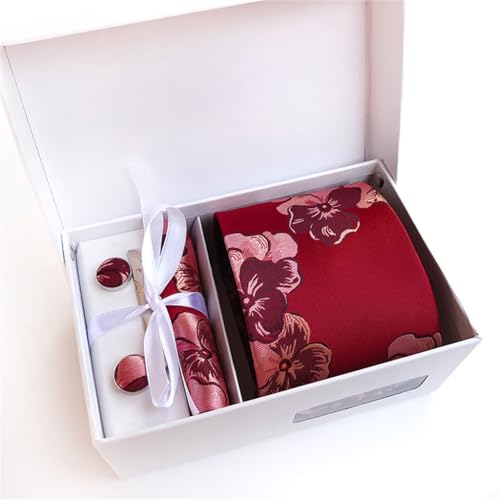 Set de 6 Corbatas para Hombre Blanco Dino