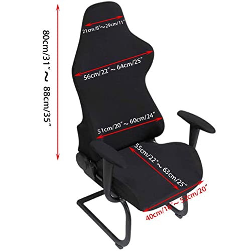 Zerci 4Pcs Gaming Chair Cover, Stretch Office Chair Cover,Computer Desk Chair Protector - Image 2