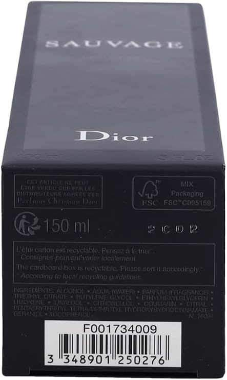 Christian Dior Sauvage Deo Spray 150 ml Men's Deodorant 1 Package (1 x 150 ml)