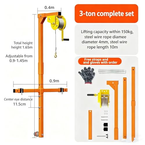 Système de levage pour climatisation extérieure avec treuil durable - 3