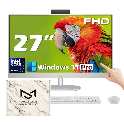 Image of HP 27 inch FHD Touchscreen Business All-in-One Desktop Computer - Intel 12-core Ultra 7 155U (Beats i7-1355U) - Wireless KB & Mouse - Wi-Fi 6 - Windows 11 Pro(64 GB RAM | 4 TB SSD)