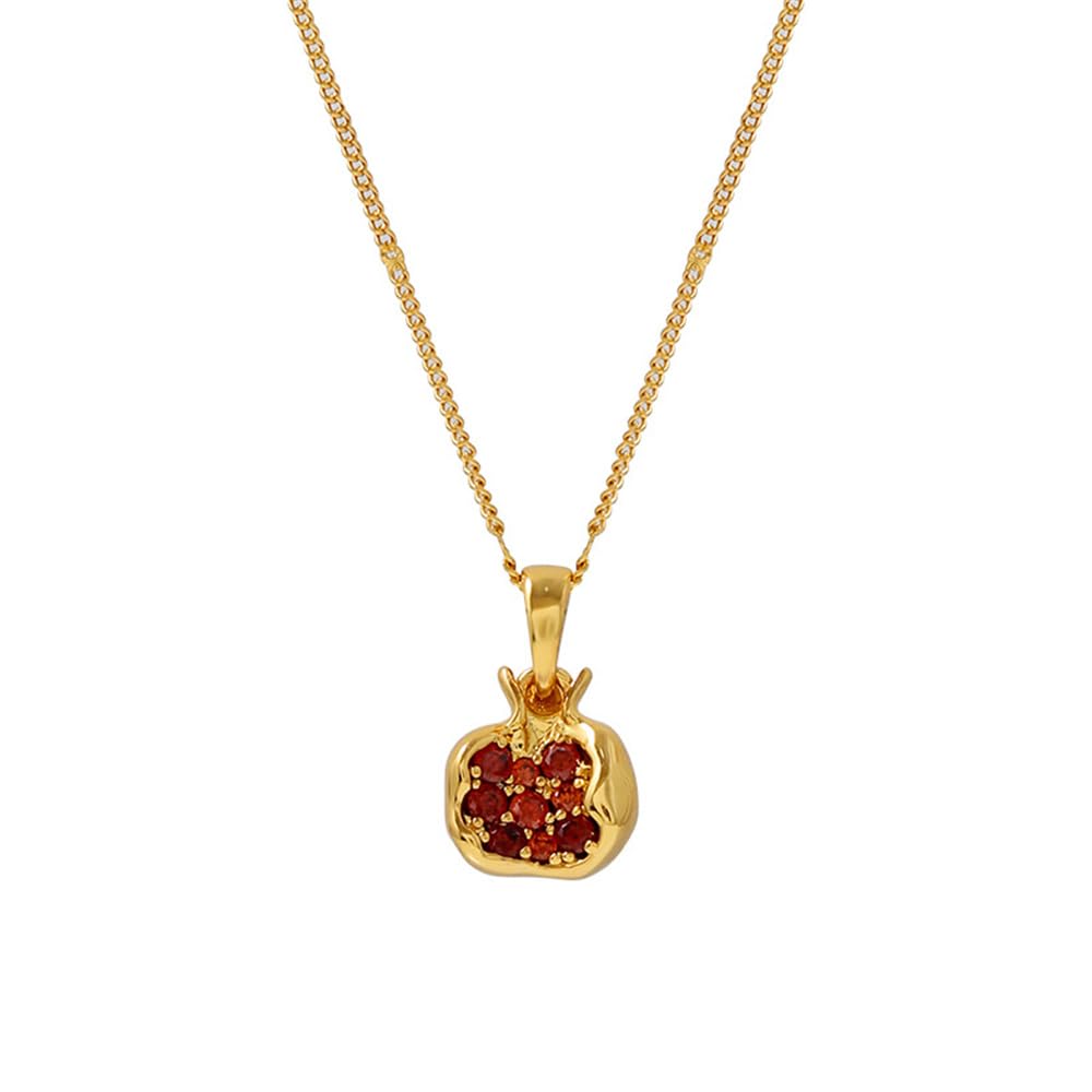 Amazon.com: ZEBRAGO Premium Cubic Zirconia Inlay Red Pomegranate 