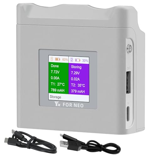 Cargador para DJI Neo Hanatora con pantalla LCD y hub bidireccional dual