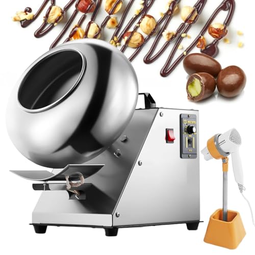 Máquina Eléctrica Para Recubrir Caramelos De Azúcar - 1-4 Kg/Vez, Máquina Pulidora De Recubrimiento De Chocolate Con Panel De Ajuste De Velocidad Y Calentamiento Uniforme, Pulido | Recubrimiento