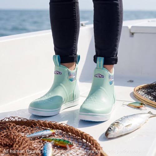 Image of SUREWAY Women's Deck Boots Professional Non-Slip Fishing & Ankle Deck Boot Waterproof Rain Boots