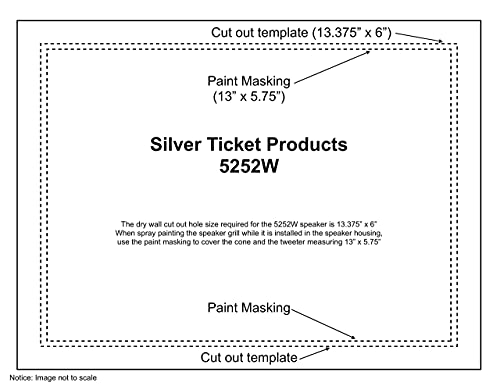 Silver Ticket Products 1 X Center, 1 X Left & 1 X Right In-Walls And 2 X In-Ceiling Surround Sound 5.1 Speaker Home Theater Bundle Package #TOP2