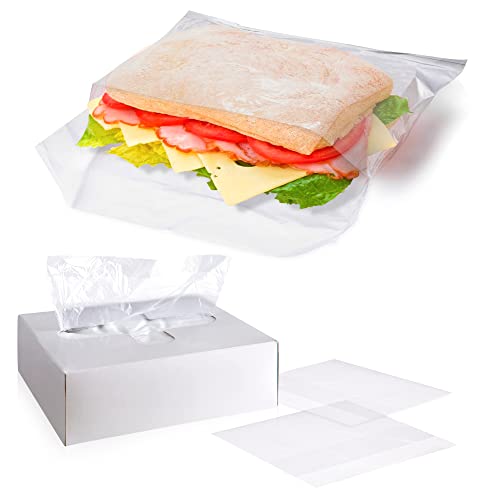 APQ Supply Plastic Sandwich Bags with Flip Top and Lip, 6.75" x 6.75", Pack of 2000 Clear Fold Top Sandwich Baggies