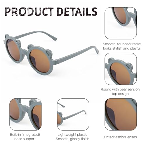 Image of SYGA Kids Goggles, UV Protection Eyewears with Round Shape Monkey Style, Suitable for Age 3 to 8 Years