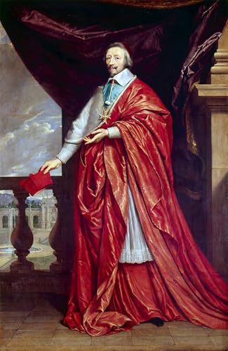 Affiche Cardinal de Richelieu décoration salon élégante grand format