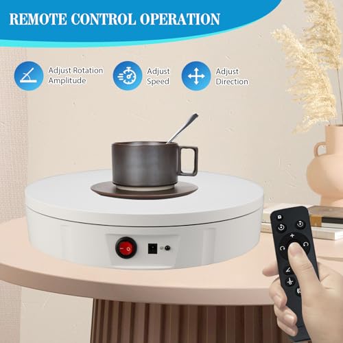 Drehteller Elektrisch, 360° Drehbarer Drehteller mit Fernbedienung, 100 Kg Tragkraft, Geeignet für Produktpräsentation, Live-Übertragung, Fotografie