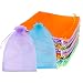 100 Pack 8x12 Inches Organza Gift Bags 10 Mixed Solid Colors for Toys Candy Chocolate Party Christmas Wedding Favor Gift