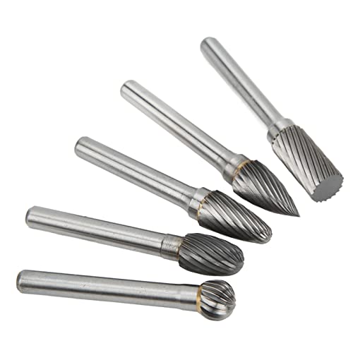 Juego de 5 fresas rotativas de carburo de tungsteno miniatura 7