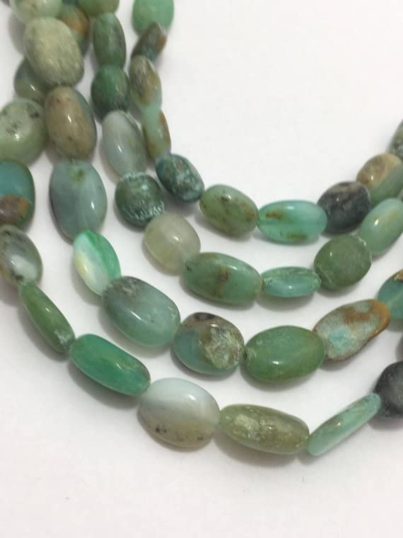 Cuentas de ópalo azul natural ovaladas de 8-14mm para sustituir gemas sintéticas en bisutería