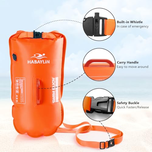 Bouée de natation pour eau libre protégeant vos objets de valeur