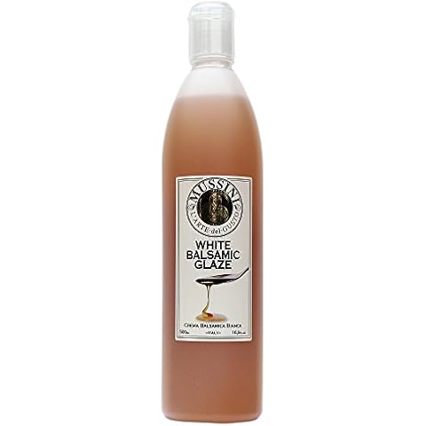 Italian Natural Flavored White Balsamic Glaze from Mussini, 16.9 Ounces Cover