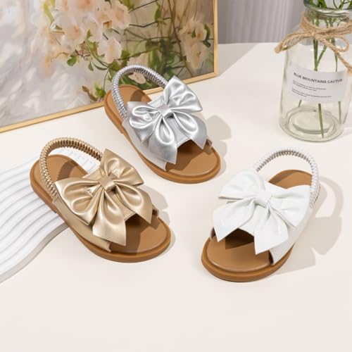 Image of Toddler Girls Sandals Little Girl Summer Flat Sandal Baby Open Toe Outdoor Beach Holiday Dress Shoes