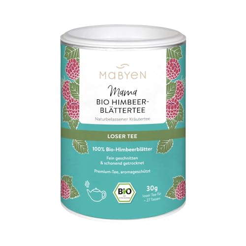 MABYEN Bio Himbeerblättertee 30 g | Schwangerschaft - Geburtsvorbereitung - Naturbelassen - 100% Bio-Qualität