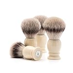 MÜHLE Classic Faux Ivory Medium Silvertip Fiber Shaving Brush - Synthetic Luxury Shave Brush for Men, Rich Lather - Image 2