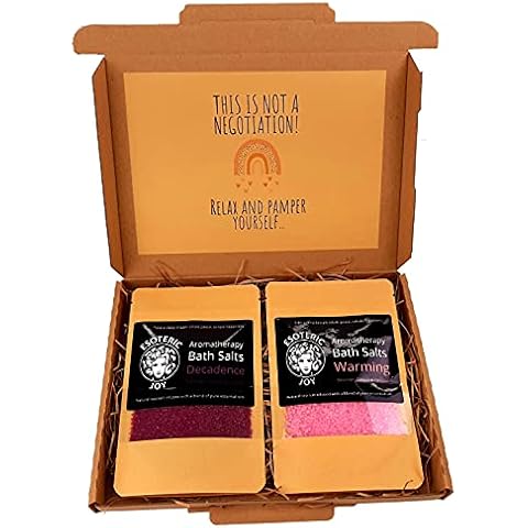 Little Box of Big Ideas - Bath Salt Gift Set with Relax and Pamper Yourself Message - Relaxing Spa Gift - Pamper Bath Gift Set- Letterbox Gift - Self Care Gift - Stress Relief - Thinking of You Gift Cover