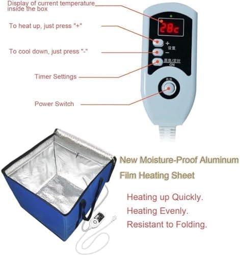 Sourdough Bread Fermentation Machine & Dough Proofer with Heater, Complete Sourdough Starter Kit with Reusable Jar, Essential Bread Making Tools (Red S)