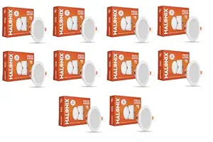 Halonix 10W 6500K Pride recessed led downlighter | Cut Out- 3.8 inch, Dia- 5 inch | Led Ceiling Light for Home, Shop and Office |Pack of 10